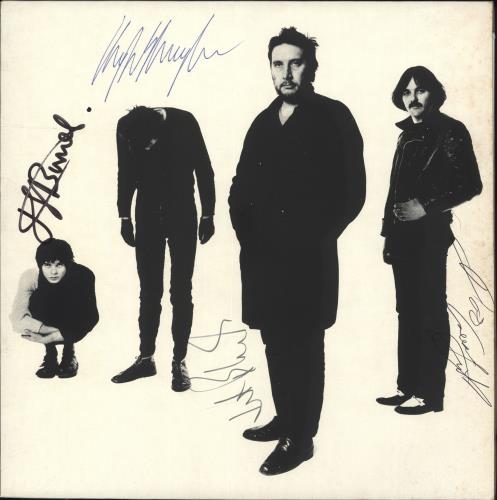 The Stranglers Black And White - Fully Autographed UK vinyl
